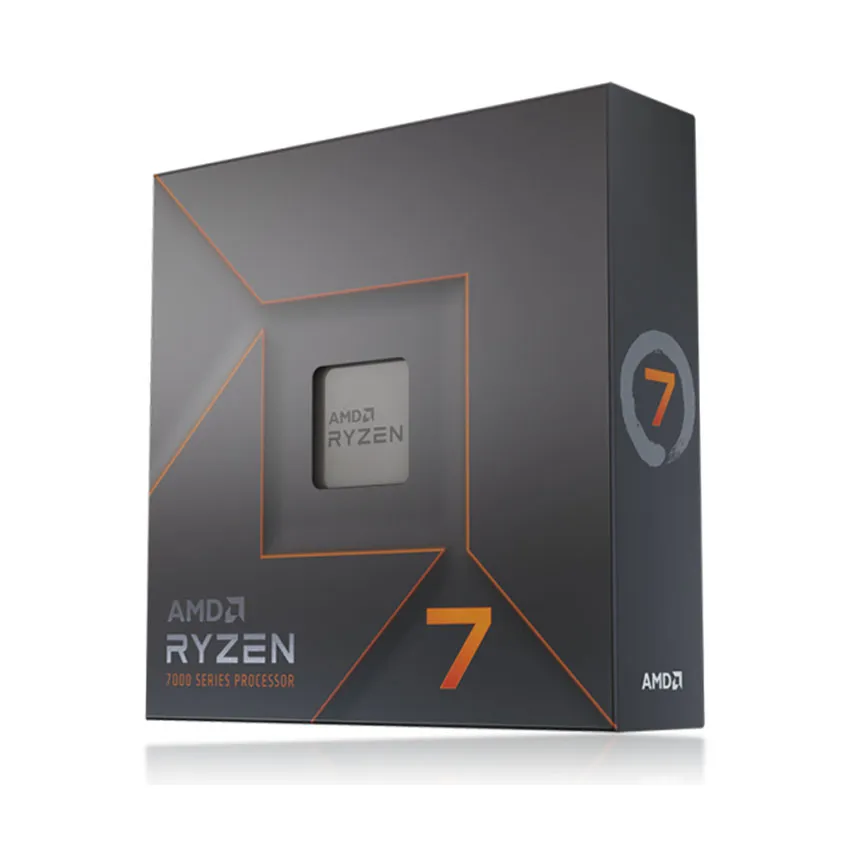 CPU AMD Ryzen 7 7700X (4.5 GHz Upto 5.4GHz / 40MB / 8 Cores, 16 Threads / 105W / Socket AM5)